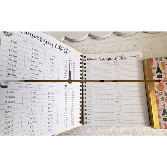 Write-In Recipe Cook Book Lemons Cocktail Blank Bound Notebook Bar Kitchen GIFT - Picture 8 of 10